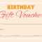 Birthday Gift Certificate Template Free Printable Throughout Printable Gift Certificates Templates Free