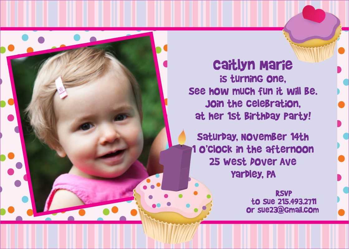 Birthday Invitations : Birthday Invitations Design – Invite Within First Birthday Invitation Card Template