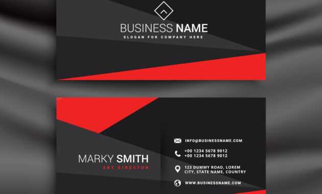 Black And Red Business Card Template With with regard to Buisness Card Template