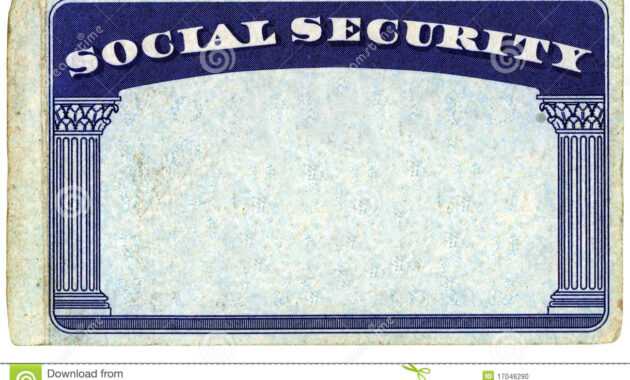 Blank American Social Security Card Stock Photo - Image Of pertaining to Social Security Card Template Pdf