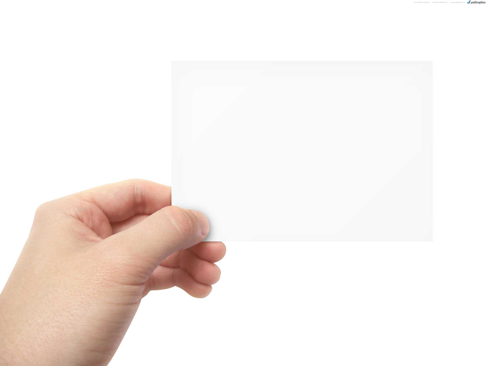 Blank Business Card In Hand | Psdgraphics Within Plain Business Card ...