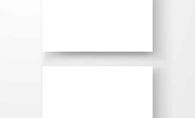 Blank Business Card Mockup Template Createdvector for Plain Business Card Template