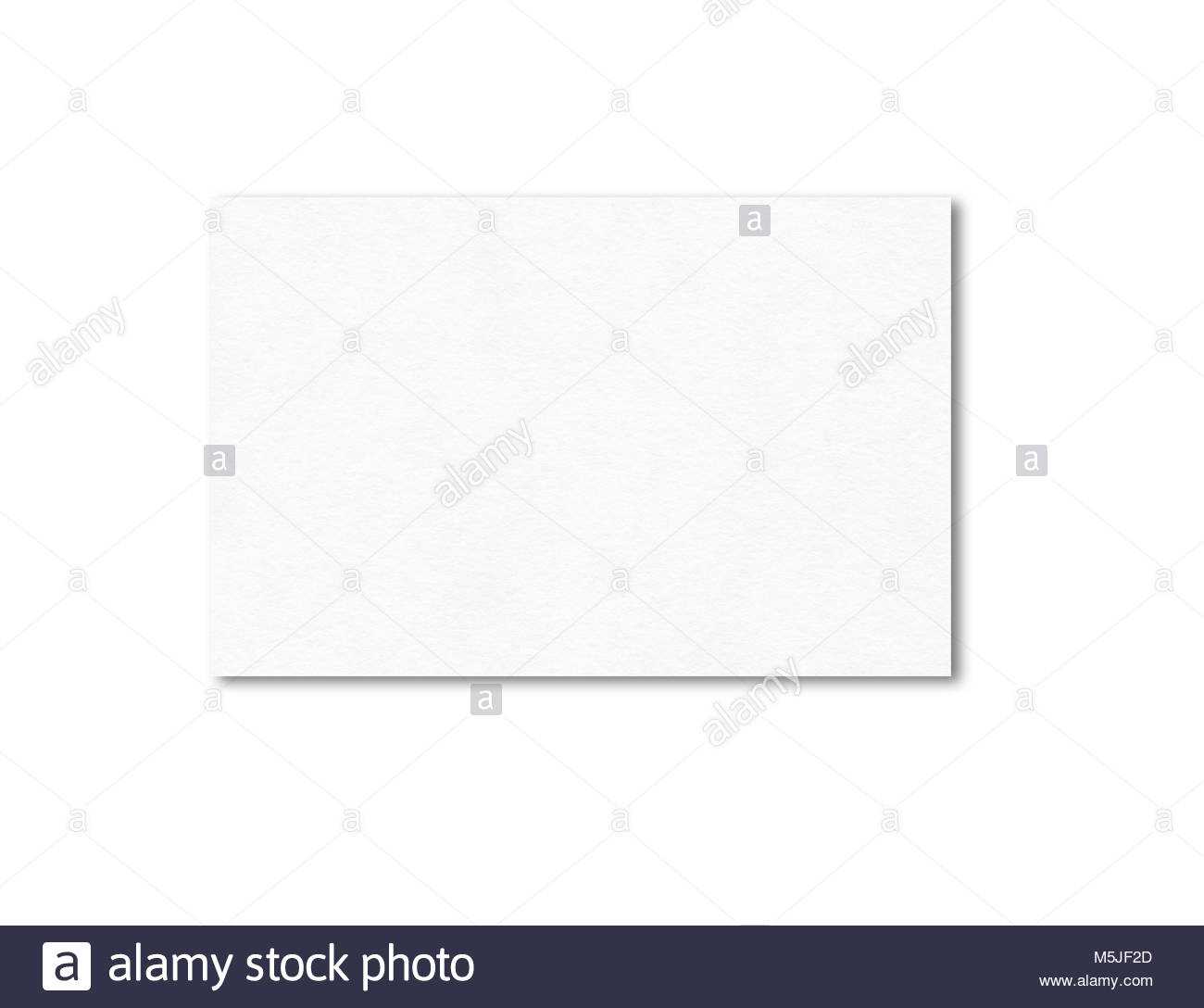 Blank Business Card Mockup Template Isolated On White Stock With Plain Business Card Template