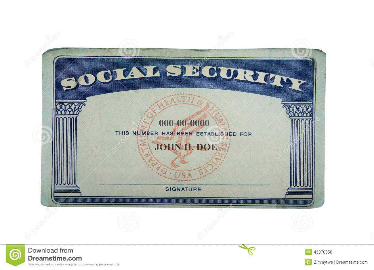 Blank Card Stock Photo. Image Of Paper, Social, Security Intended For Blank Social Security Card Template
