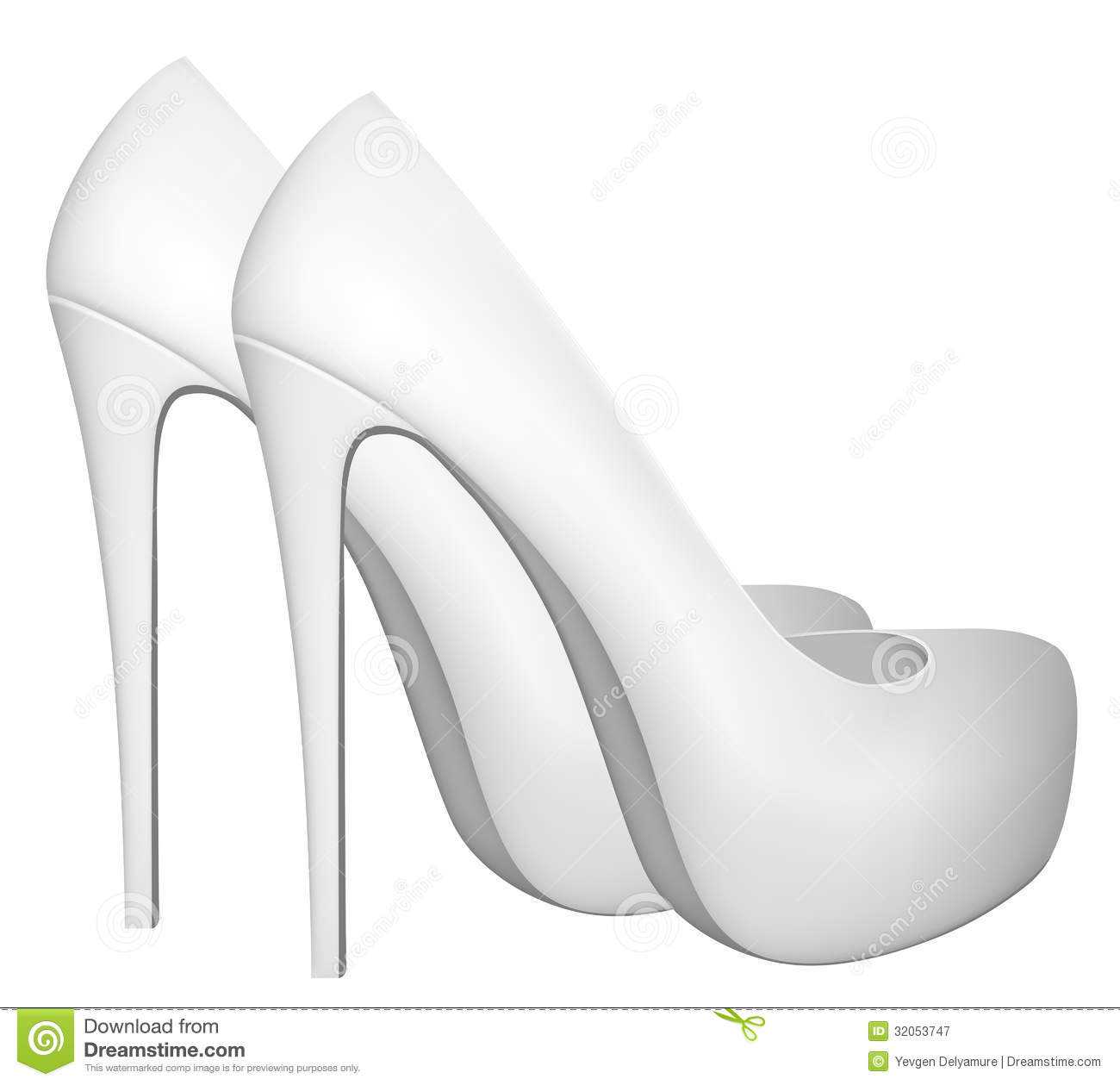 Blank High Heels Shoes Template. Stock Vector - Illustration Pertaining To High Heel Shoe Template For Card