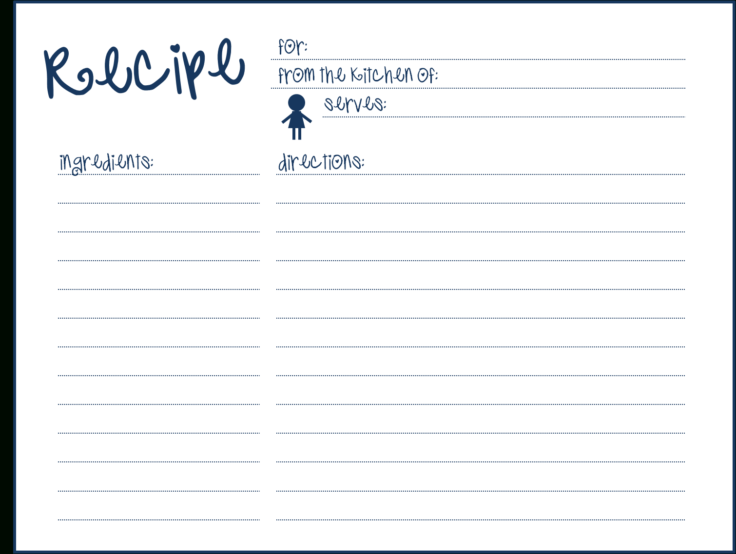 Blank Recipe Card Template For Word ] - Pics Photos Blank With Word Template For 3X5 Index Cards