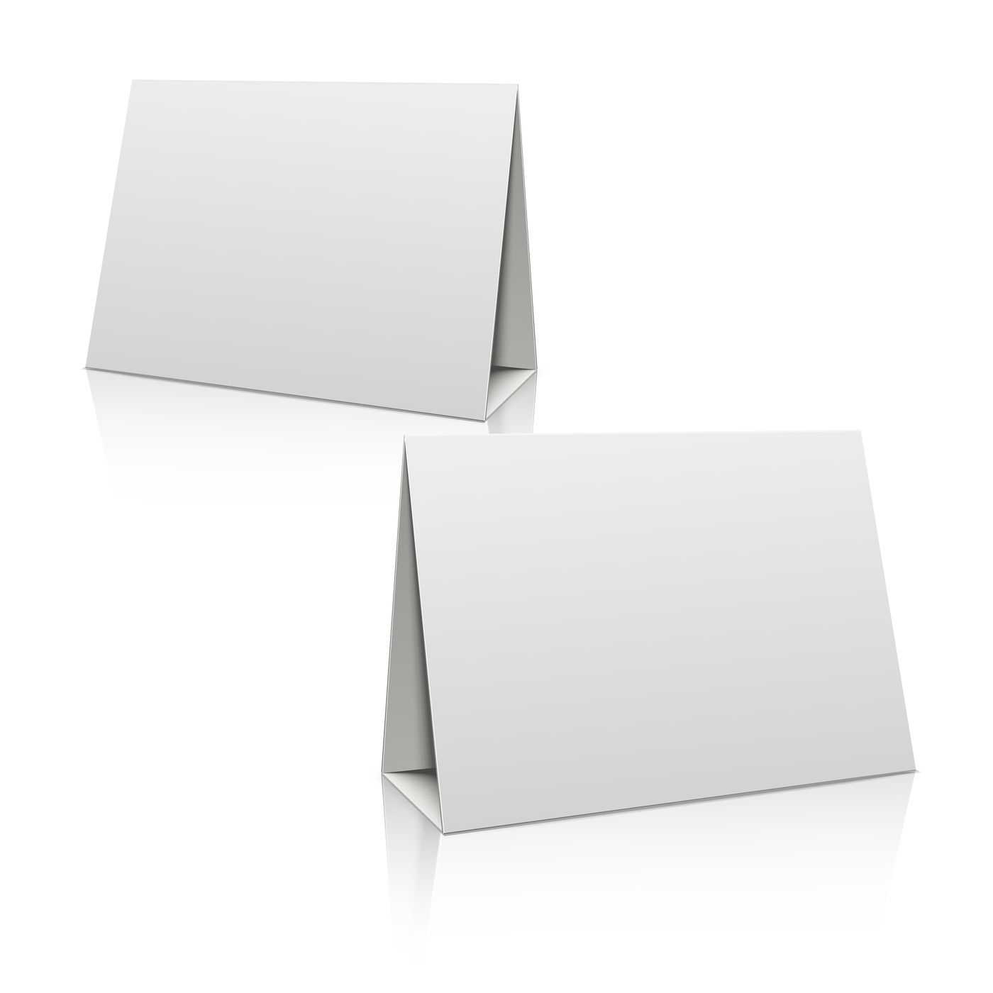 Blank White Paper Stand Table Holder Card. 3D Vector Design Intended For Card Stand Template