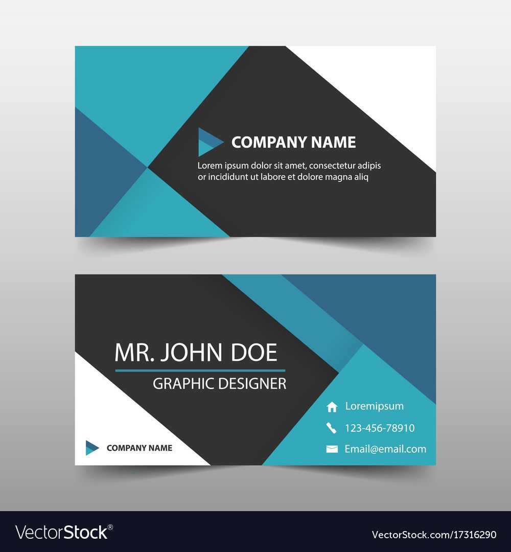 Blue Corporate Business Card Name Card Template Regarding Buisness Card Template