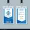 Blue Employee Identity Card Template Inside Work Id Card Template