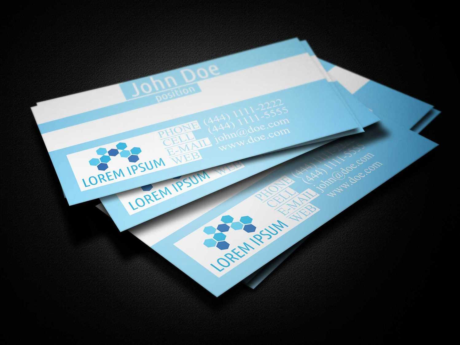 Blue Medical Business Card Template - Business Cards Lab Intended For Medical Business Cards Templates Free