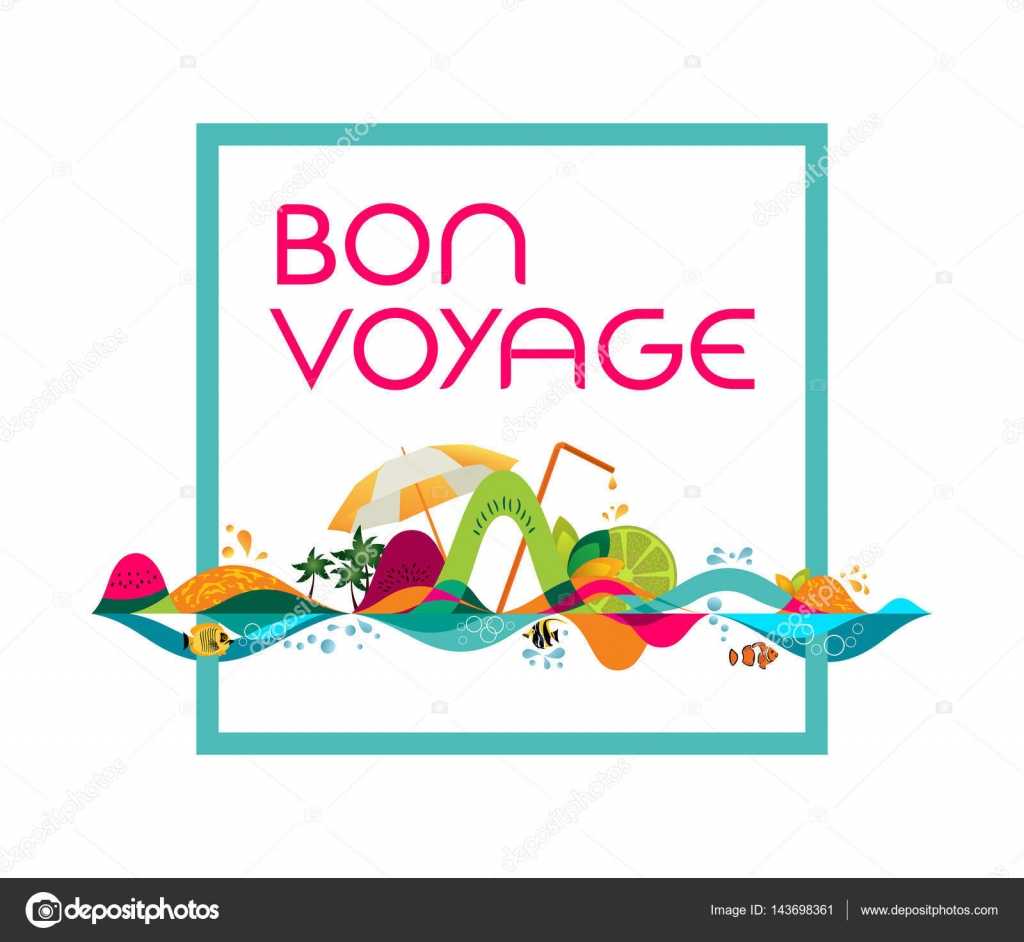 Bon Voyage Banner | Bon Voyage – Banner, Vector Template Regarding Bon Voyage Card Template