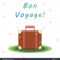 Bon Voyage Suitcase Traveling Template Card Stock Vector Regarding Bon Voyage Card Template