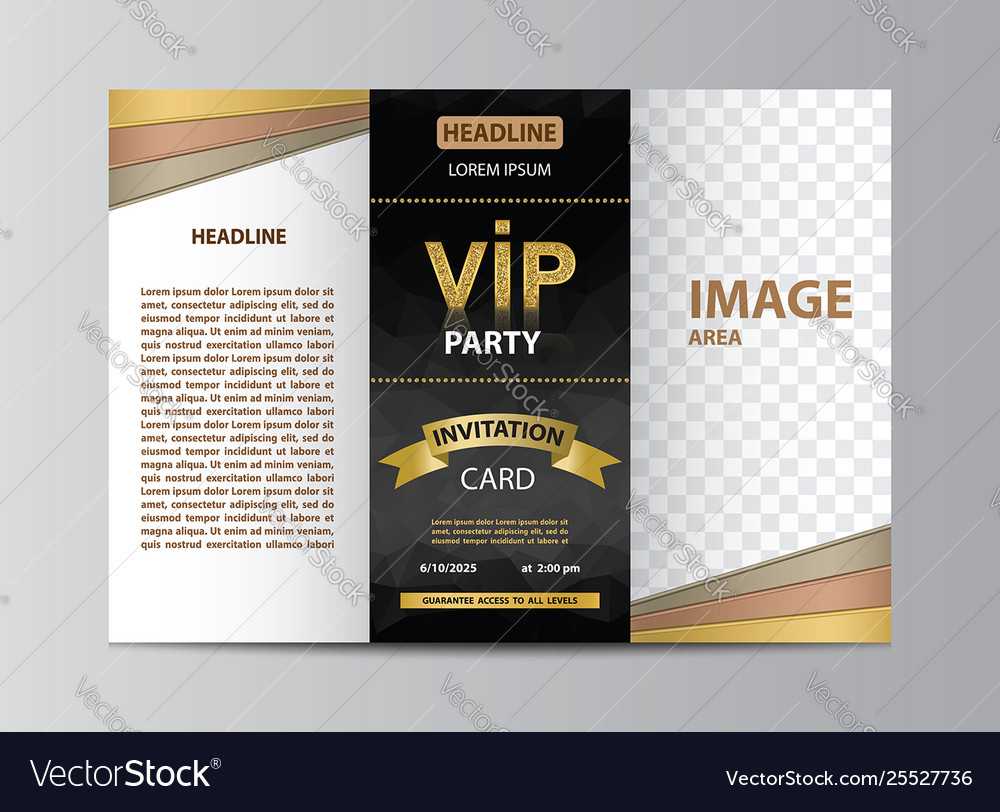 Brochure Template For Vip Party Throughout Adobe Illustrator Brochure Templates Free Download