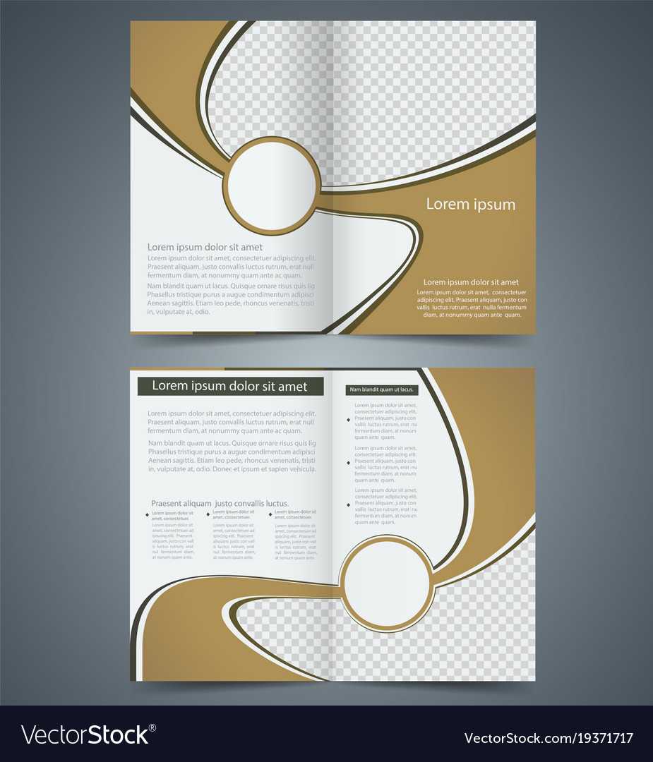 Brown Bifold Brochure Template Design Inside Free Template For Brochure Microsoft Office