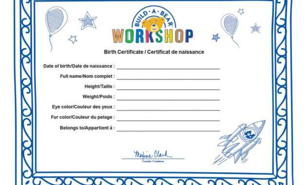 Build A Bear Build A Bear Workshop® Furry  - Spin Master regarding Build A Bear Birth Certificate Template