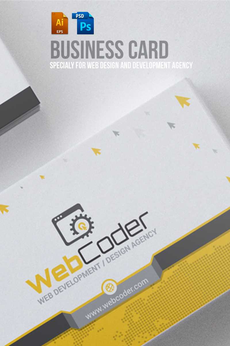 Business Card Design For Web Design And Developer Psd Template Intended For Web Design Business Cards Templates