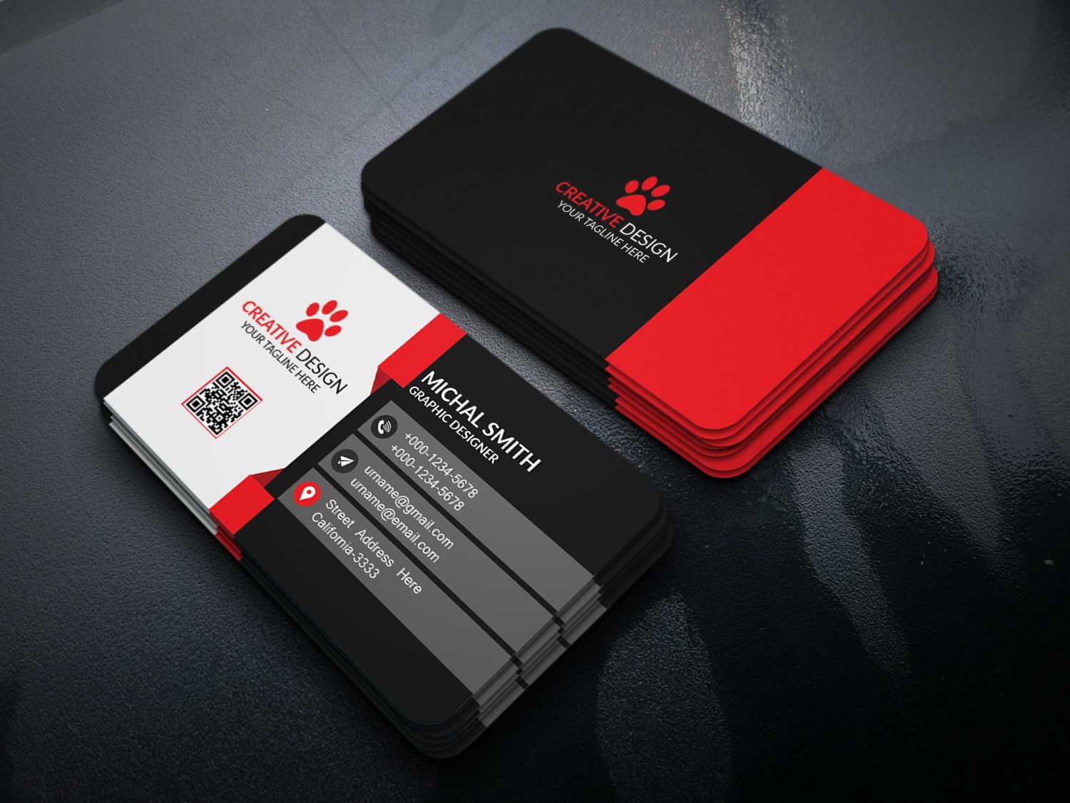 Business Card Design (Free Psd) On Behance With Regard To Name Card Template Psd Free Download