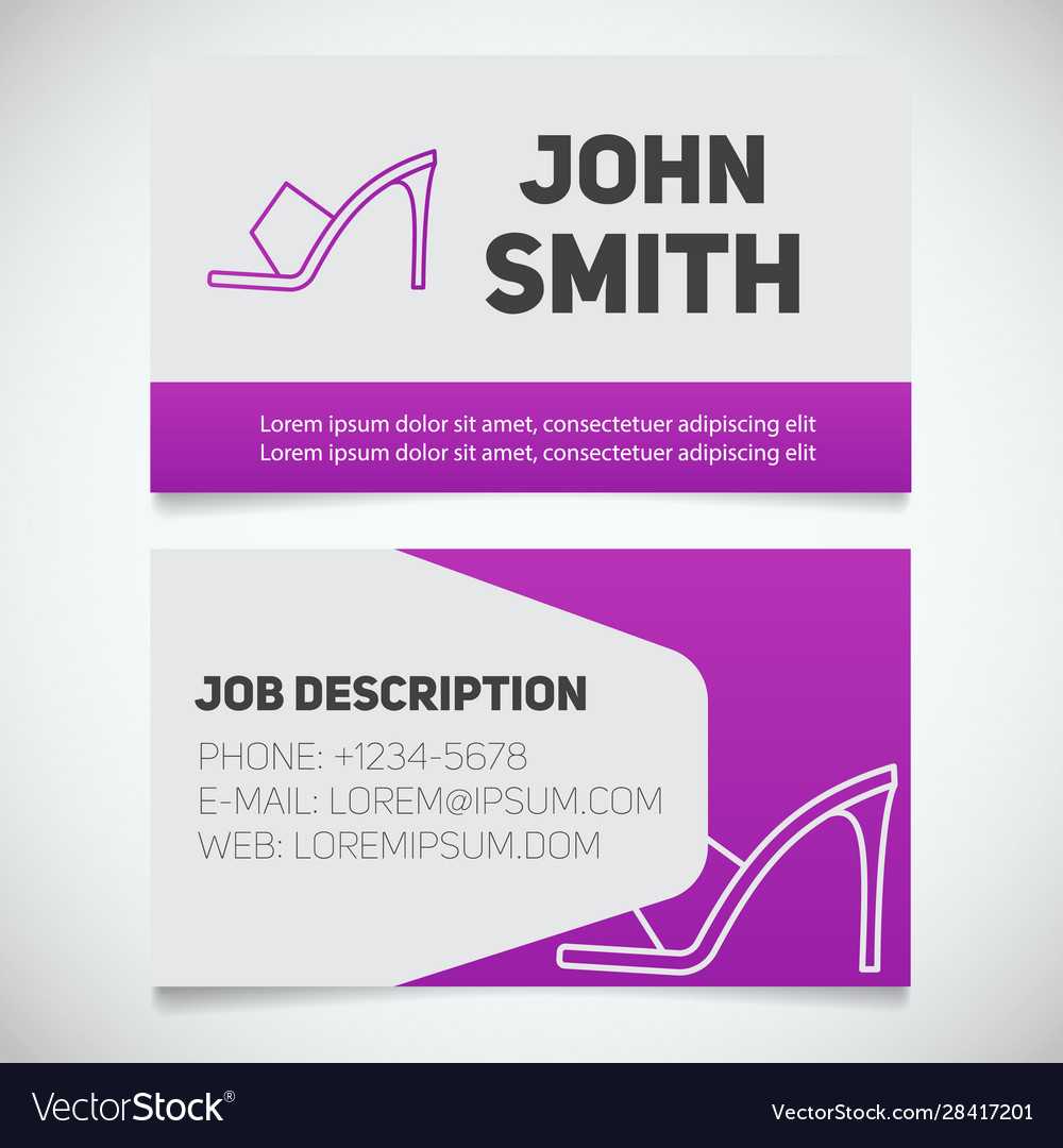 Business Card Print Template With High Heel Shoe Regarding High Heel Template For Cards