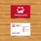 Business Card Template. Bus Sign Icon. Public Transport With.. For Transport Business Cards Templates Free