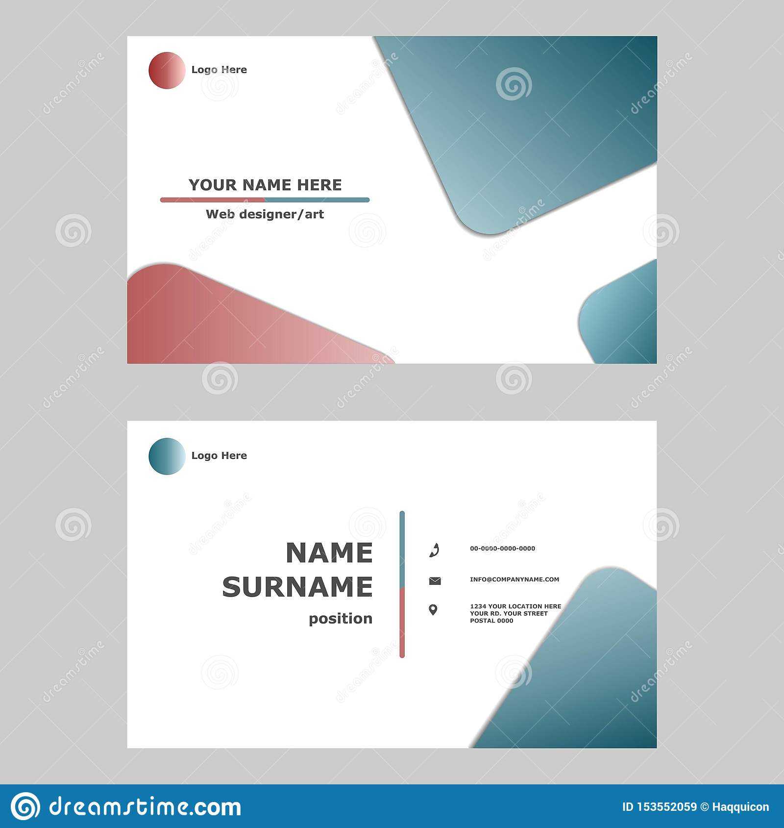 Business Card Template Design Concept.illustration Of Vector Intended For Professional Name Card Template