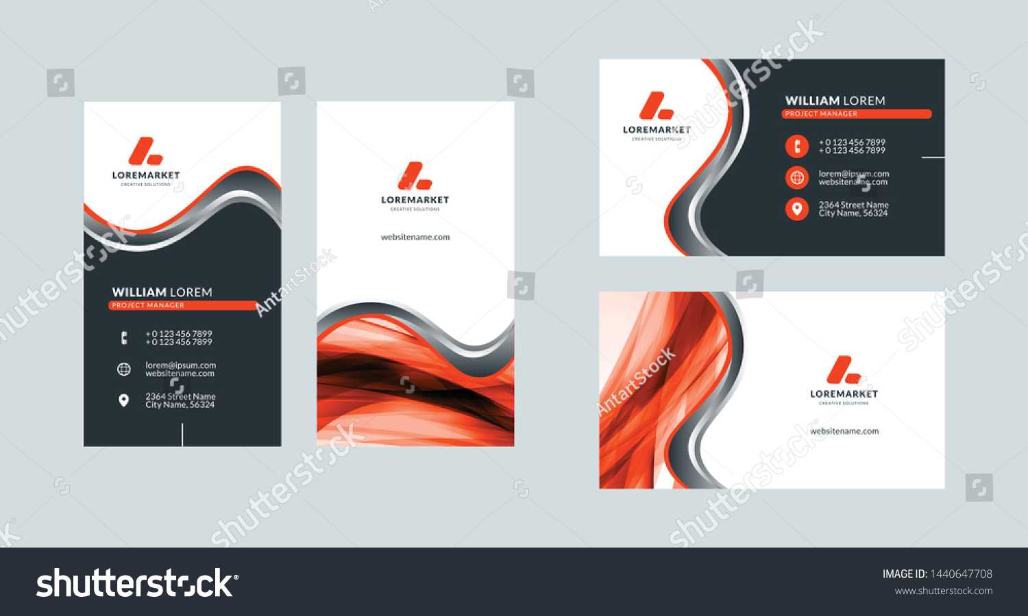Business Card Template Portrait Landscape Layout Stock Throughout Landscaping Business Card Template