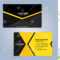 Business Card Template. Yellow And Black Stock Vector Intended For Template For Calling Card