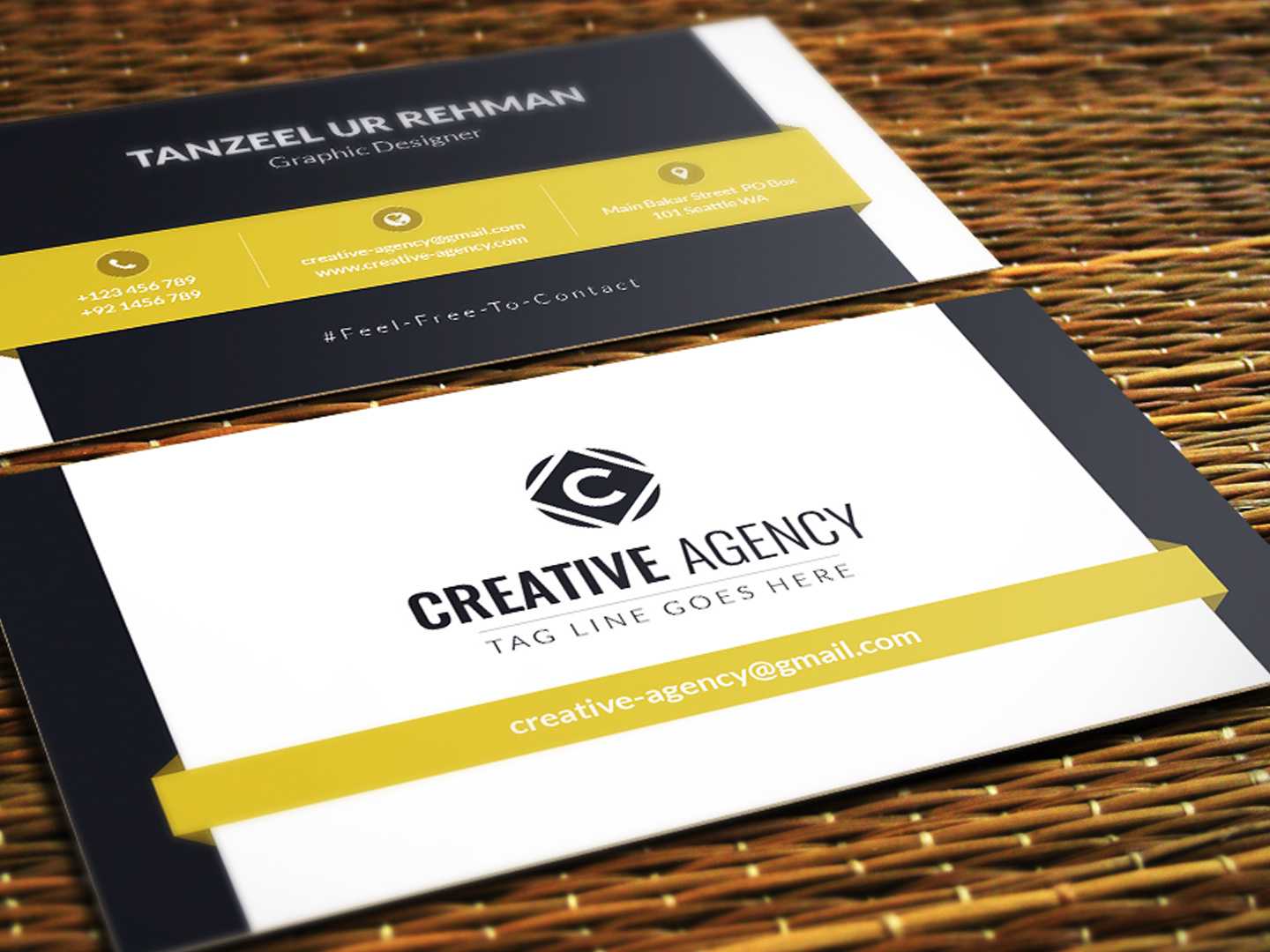 Business Cards Template – Free Downloadtanzeel Ur Rehman For Templates For Visiting Cards Free Downloads