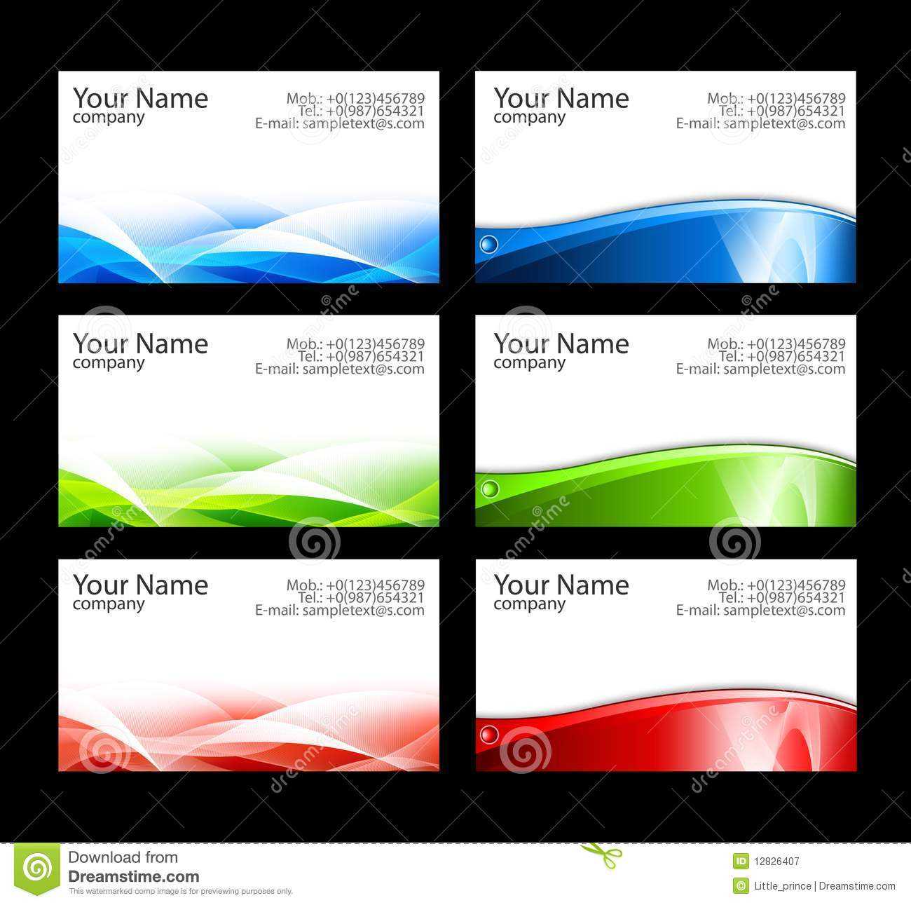 Business Cards Templates Stock Illustration. Illustration Of Intended For Free Template Business Cards To Print