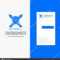 Business Logo Badge Emblem Game Shield Swords Vertical Blue Regarding Shield Id Card Template