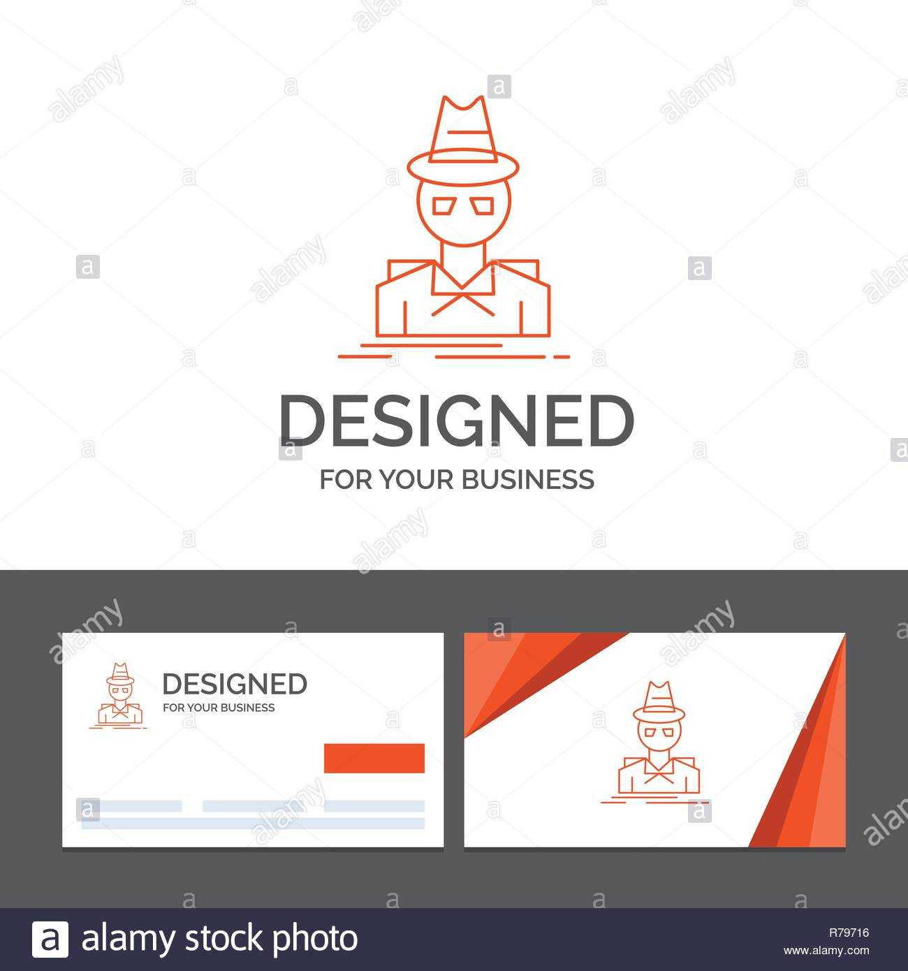 Business Logo Template For Detective, Hacker, Incognito, Spy Inside Spy Id Card Template