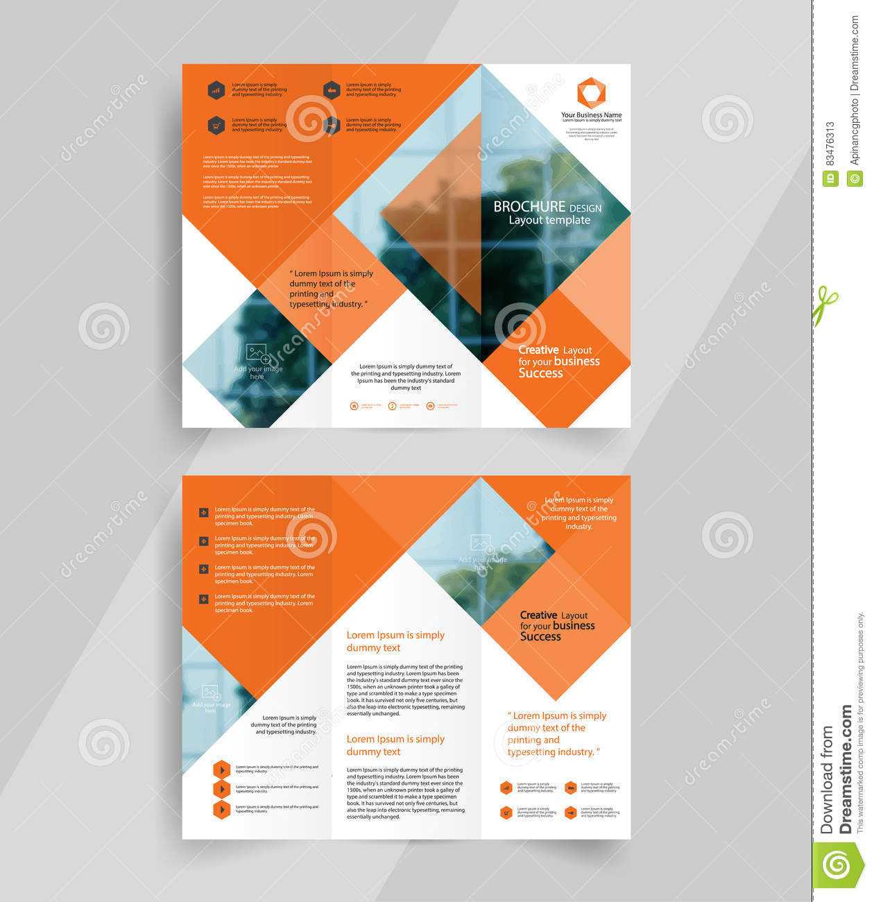 Business Tri Fold Brochure Layout Design Emplate Stock With Tri Fold Brochure Template Illustrator Free