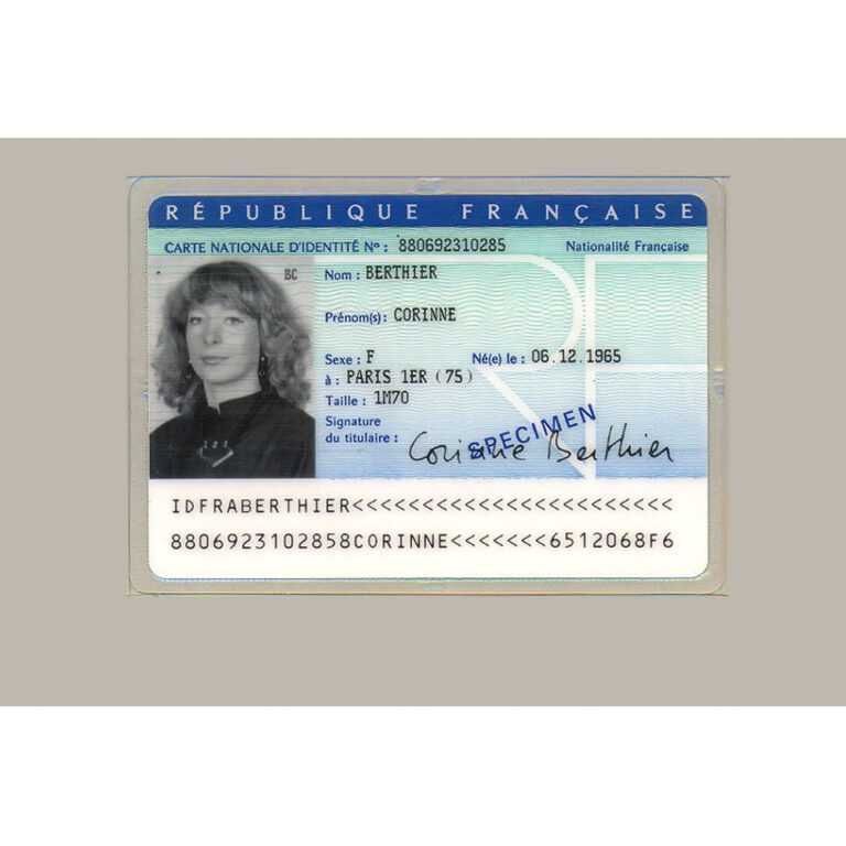 France Id Card Template Psd [Fake Driver License] with French Id Card