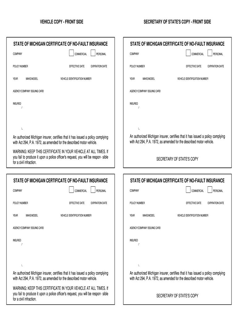 Car Insurance Template Pdf – Fill Online, Printable For Auto Insurance Card Template Free Download
