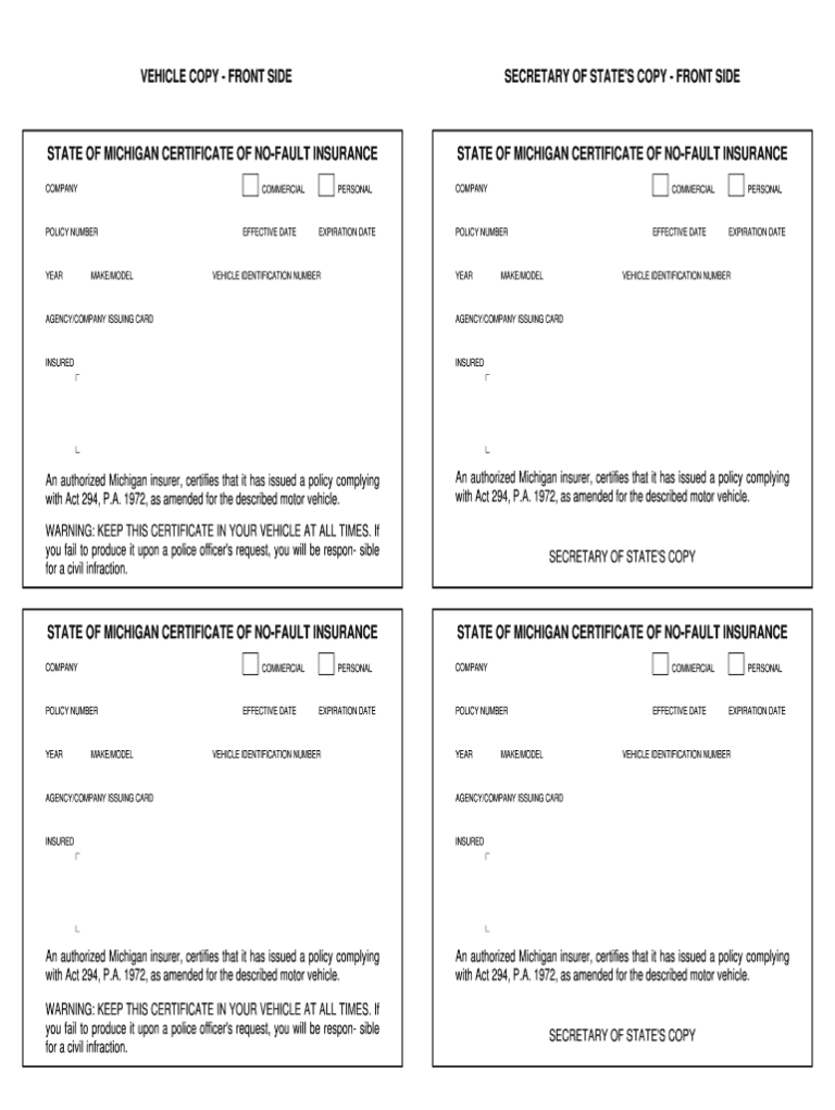 Car Insurance Template Pdf Fill Online, Printable Within Proof Of Insurance Card Template
