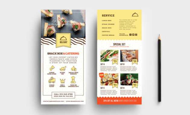Catering Service Dl Card Template - Psd, Ai &amp; Vector within Dl Card Template