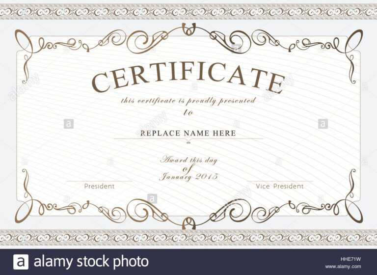 Certificate Border, Certificate Template. Vector For Commemorative ...