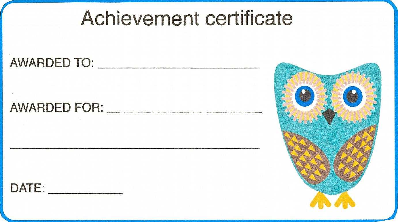 Certificate For Kid Template – Certificate Templates For Certificate Of Achievement Template For Kids