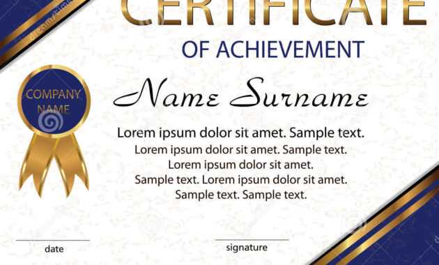Certificate Of Achievement Or Diploma. Elegant Light with Certificate Of Attainment Template