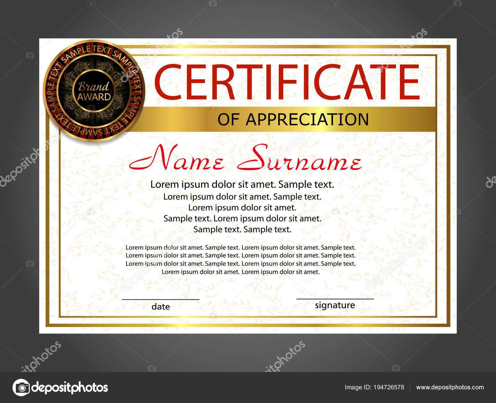 Certificate Of Appreciation, Diploma Template. Award Winner With Winner Certificate Template