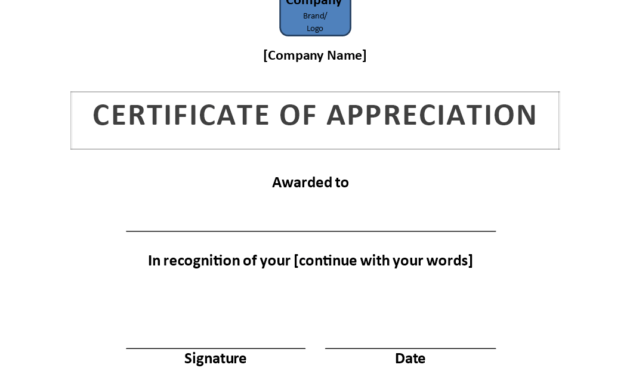Certificate Of Appreciation | Templates At Allbusinesstemplates with regard to Certificate Of Appearance Template