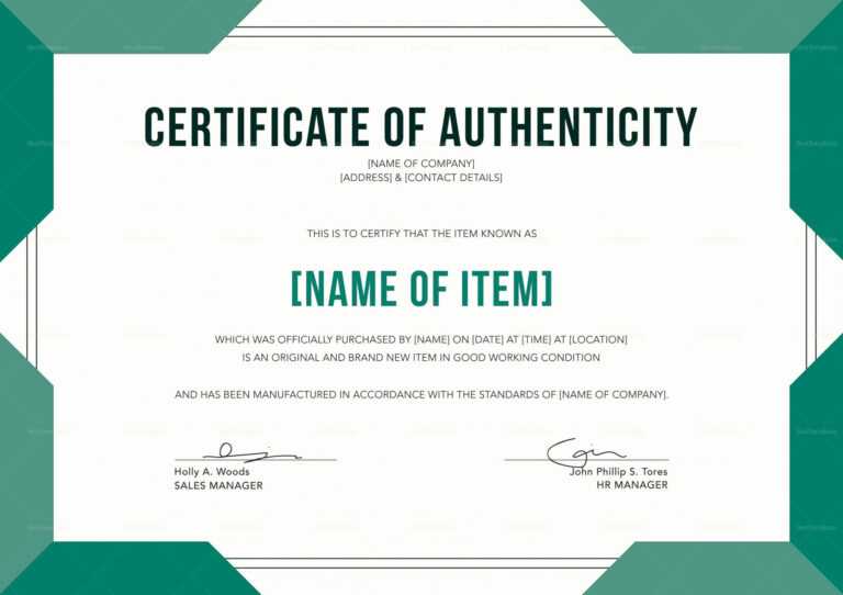 Certificate Of Authenticity Template Ndash Artwork Microsoft Throughout ...