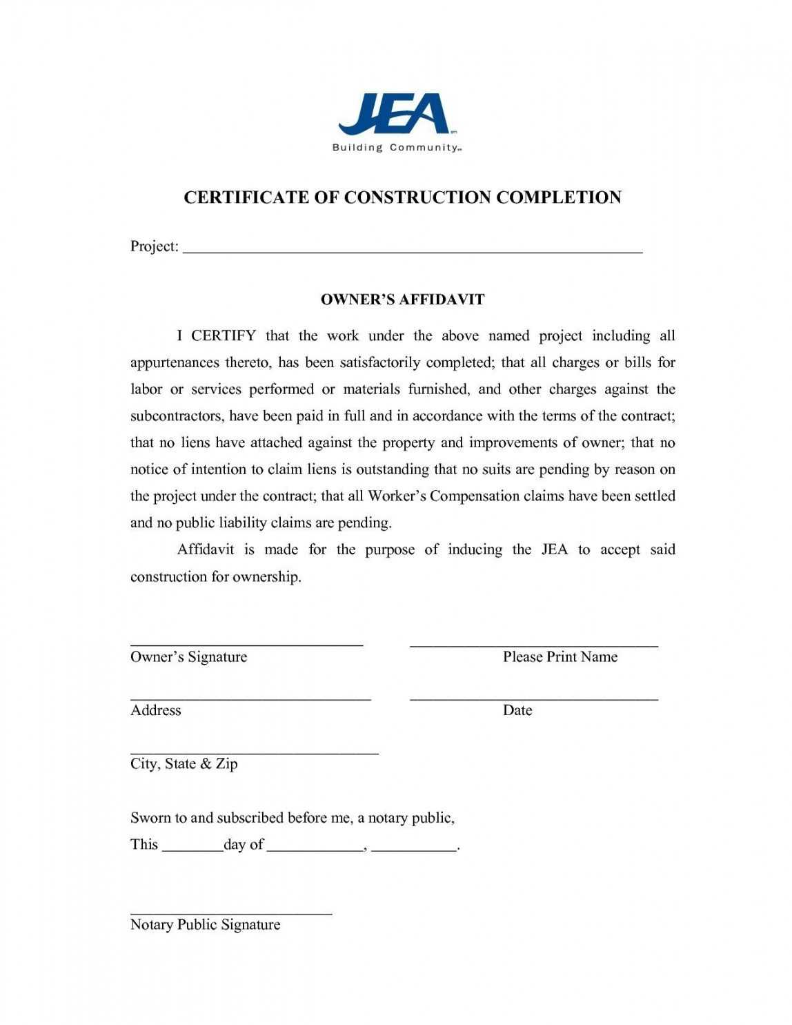 Certificate Of Completion Template Word 2010 Blank For Certificate Of Completion Construction Templates