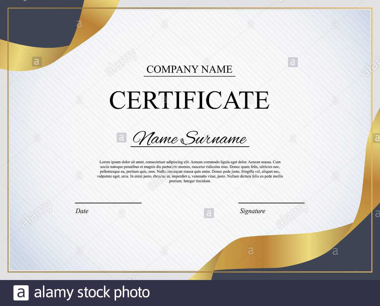 Certificate Of Recognition Stock Photos & Certificate Of In Choir Certificate Template