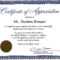 Certificate Of Recognition Wording Copy Certificate Inside Free Template For Certificate Of Recognition