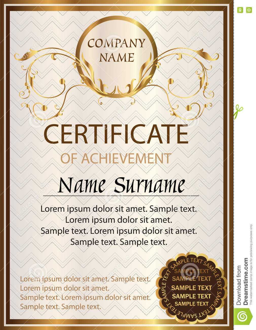 Certificate Or Diploma Template. Award Winner Stock Vector With Regard To Winner Certificate Template