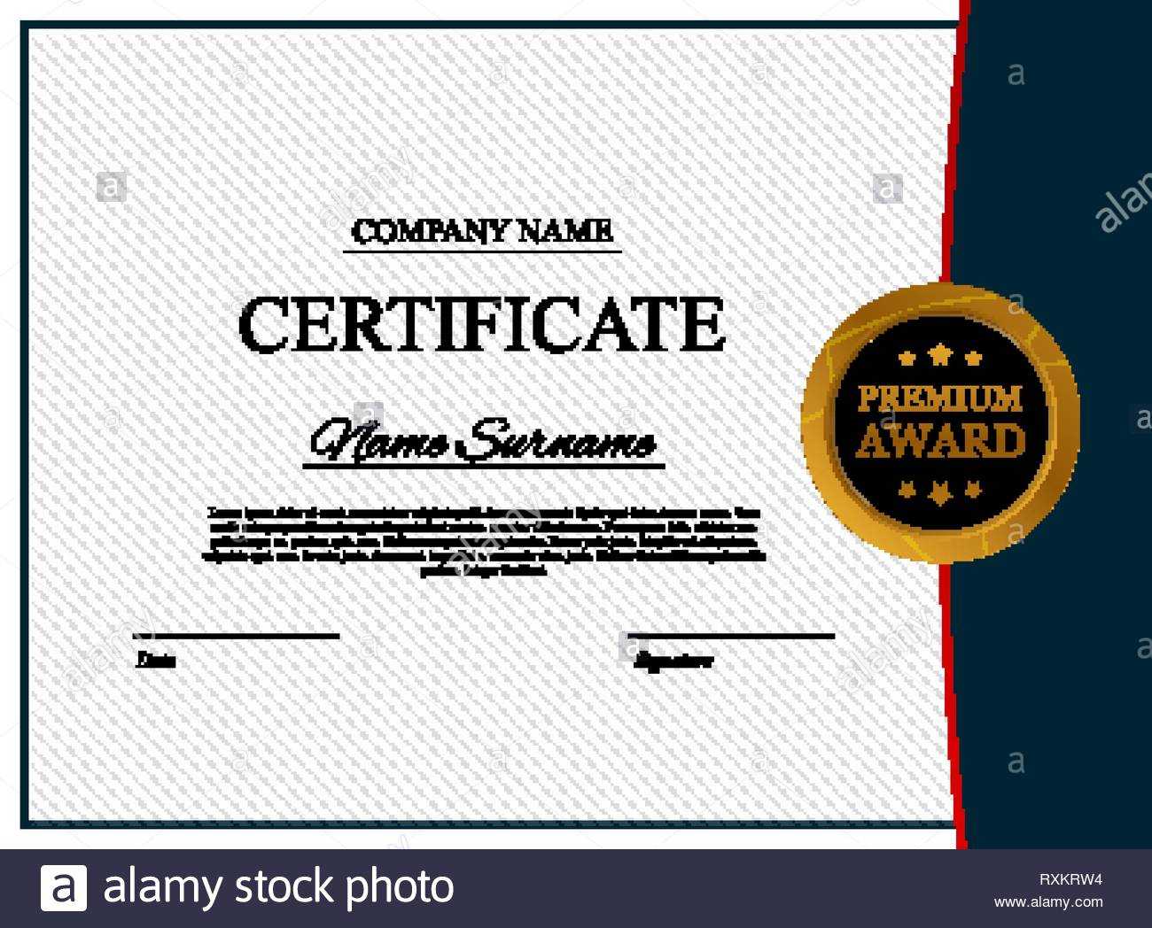 Certificate Template Background. Award Diploma Design Blank Within Academic Award Certificate Template