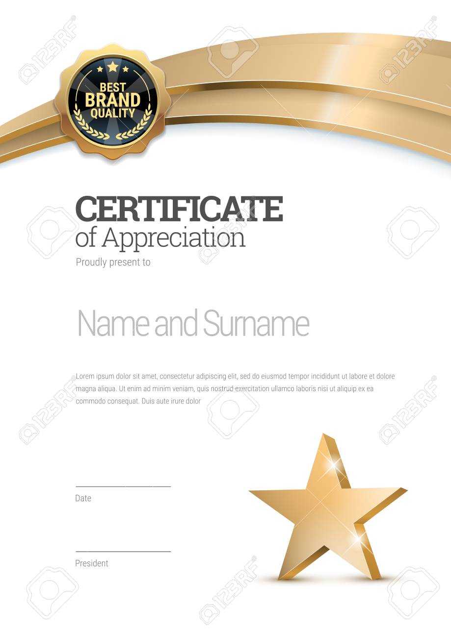 Certificate Template. Diploma Of Modern Design Or Gift Certificate For Present Certificate Templates