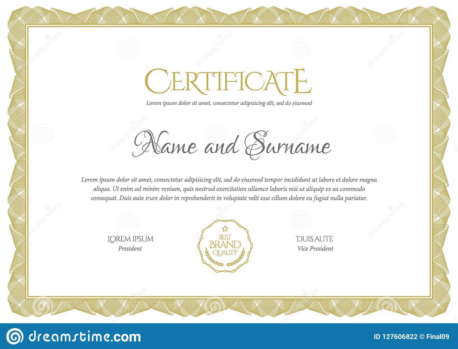 Certificate Template. Diploma Of Modern Design Or Gift Inside Graduation Gift Certificate Template Free