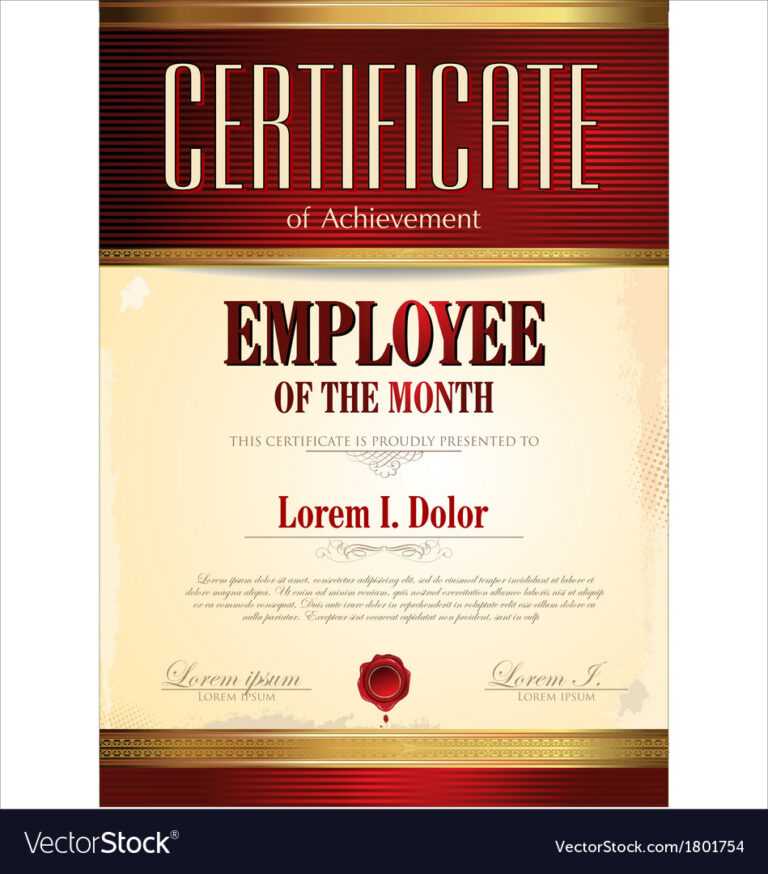 Certificate Template Employee Of The Month throughout Employee Of The ...