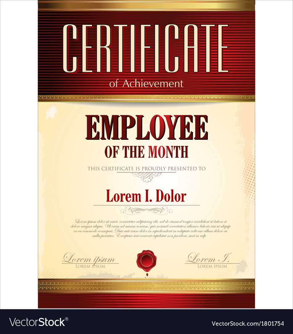 Certificate Template Employee Of The Month With Employee Of The Month Certificate Template With Picture